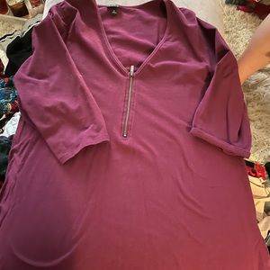 Torrid maroon size 4 zipper shirt